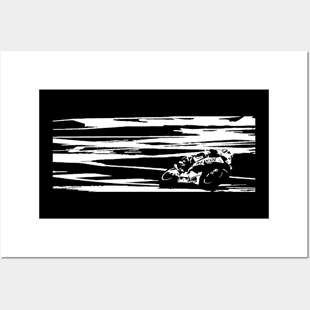 Motorsport Race GP Motorcycle Moto on Track Wall Art by mn9